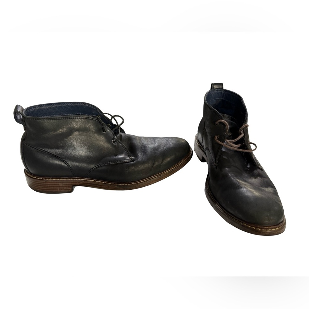 Cole Haan Men's Black Leather Boots - Picture 2 of 5